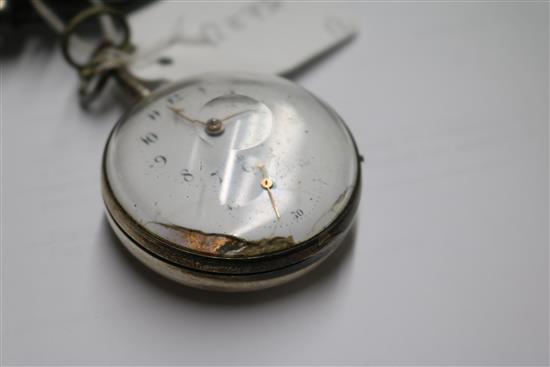 Two silver pocket watches including 19th century by Clemonts, London.